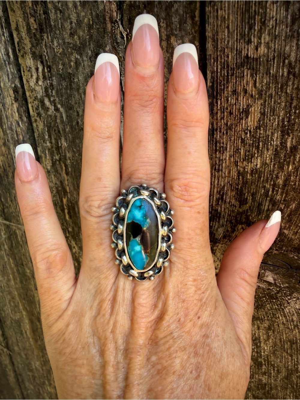 New Blue Diamond Turquoise Heavy Gauge Sterling Silver by Silversmith Dolce Art
